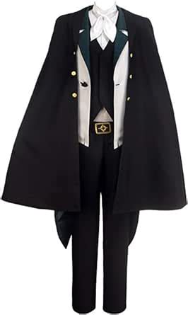 Bungo Stray Dogs Season 2 Edgar Allan Poe Cosplay Costume Halloween Overcoat with hat : Amazon ...