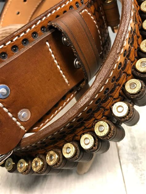 Leather Cartridge Belt / Cowboy Western | Etsy