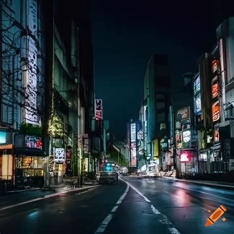 Night view of tokyo city streets on Craiyon