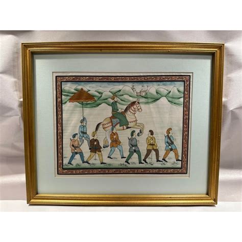 Early 20th Century Indo Persian Painting, Framed | Chairish