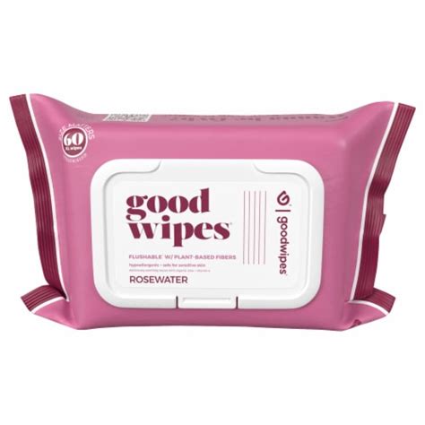 Goodwipes® Rosewater Flushable Wipes, 60 ct - Fred Meyer