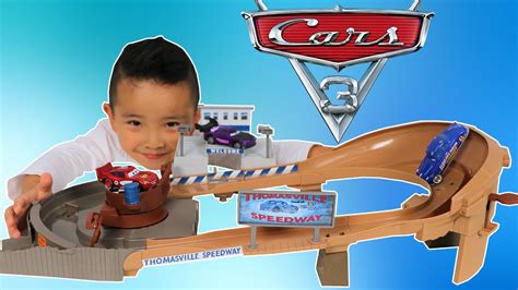 NEW Disney Cars 3 Toys Unboxing Thomasville Racing Speedway Playset With Ckn Toys - YouTube