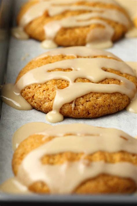 Vegan Pumpkin Cookies with Maple Glaze - Loving It Vegan