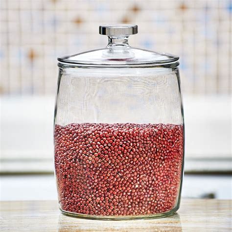 Sealed airtight large glass food storage container glass jar with lid ...