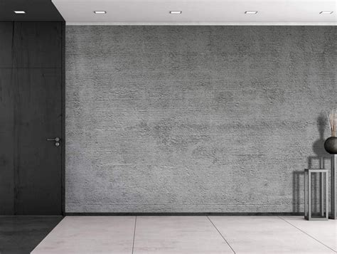 Wall26 Gray Striped-Textured Cement - Wall Mural, Removable Vinyl Wallpaper, Home Decor - 66x96 ...