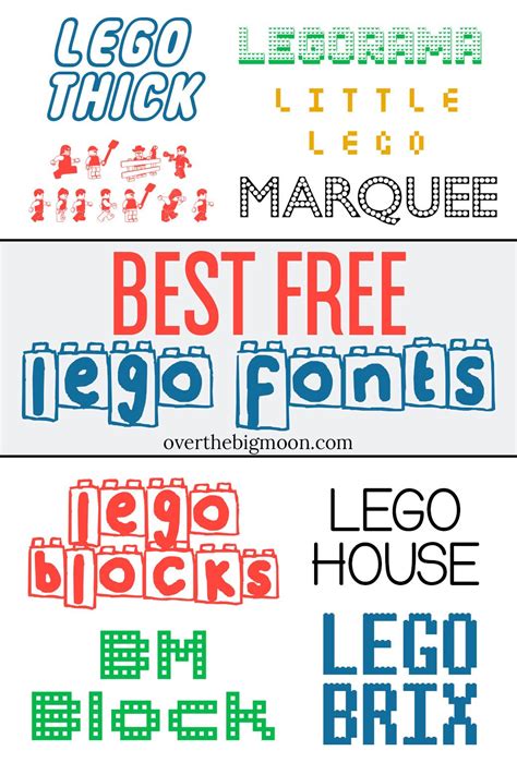 FREE LEGO FONTS | Lego font, Lego letters, Free lego