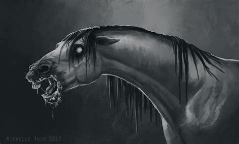 ArtStation - Nightmare, Michelle Tolo | Animal illustration art, Mythical creatures art, Horse art