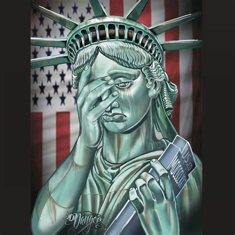 statue of liberty crying drawing - bearartdrawingillustrations