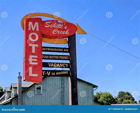 The Schitt`s Creek Motel Sign As Featured in the Schitt`s Creek Television Series. Editorial ...