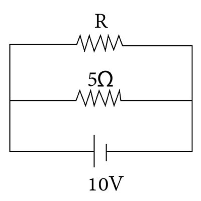 The power dissipated in the circuit shown in the figure is 30 Watts. The value of R is