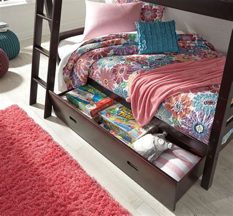 Ashley B328 Halanton Twin/Full Bunk Bed with under bed storage – Dunlap Furniture