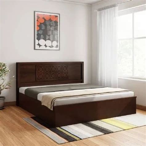 Hamza Furniture Brown Wooden Double Cot Bed, Size: 6 X 5 Feet at Rs 45000 in Bengaluru