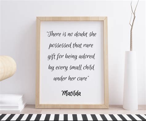 Matilda Vintage Quote Art Print Miss Honey. Home Decor | Etsy