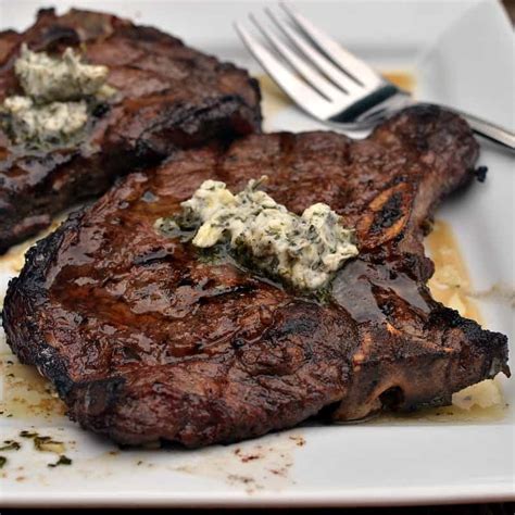 Marinated Herb Butter T Bone Steaks - Small Town Woman