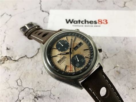 SEIKO PANDA Vintage automatic chronograph watch Ref. 6138-8020 Cal. 6138-B SPECTACULAR PATINA ...