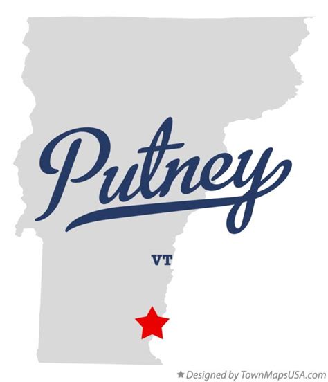 Map of Putney, VT, Vermont