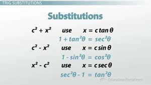 Trigonometric Substitution | Definition, Integration & Examples - Lesson | Study.com