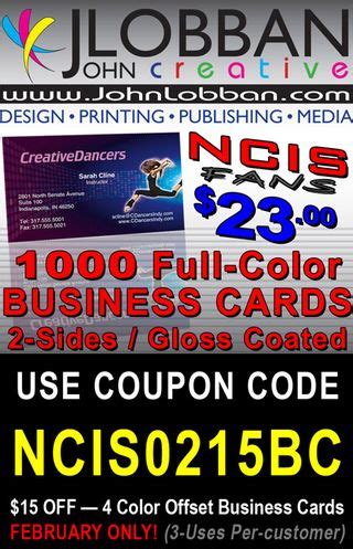 1000 Color Business Cards $23 — Coupon Code NCIS0215BC - NCISfanatic™ Fans of NCIS and NCIS: Los ...