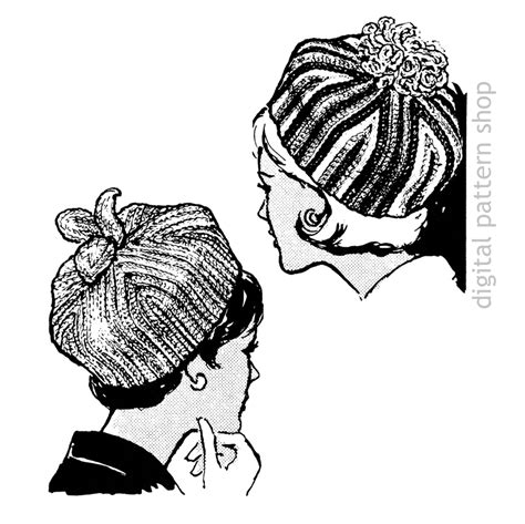 1960s Vintage Pillbox Hat Crochet Pattern for Women PDF | the finicky stitcher