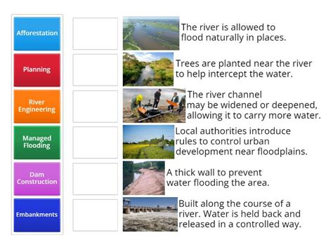 Flood Prevention Strategies - Match up