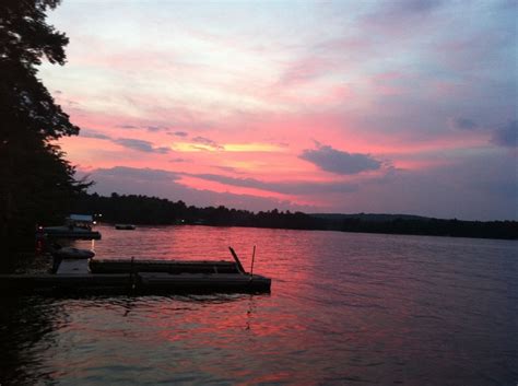 Sunset on Johnson's Pond - Coventry | Rhode island, Favorite places, Sunset