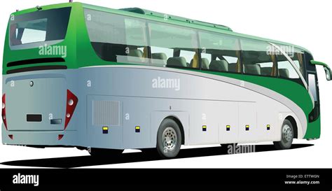 Green Tourist bus. Coach. Vector illustration for designers Stock ...