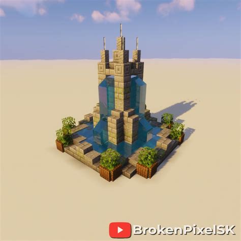 Medieval Fountain | Minecraft fountain, Minecraft blueprints, Minecraft designs