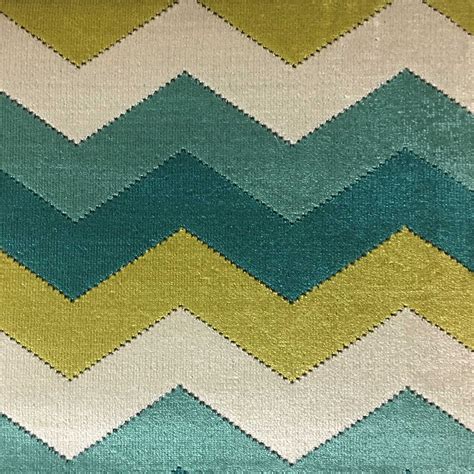 Longwood - Chevron Pattern Cut Velvet Upholster Fabric by the Yard