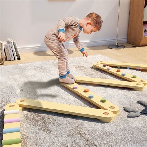 Banasuper Wooden Balance Beam For Kids Toddlers Gymnastics Beam ...