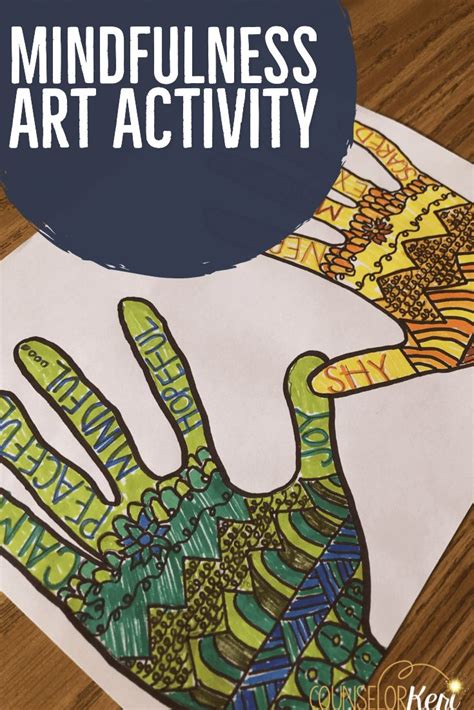 Mindfulness Art Activity: I am Here | Art therapy activities, Art ...