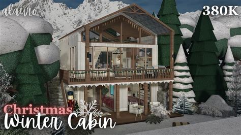 Christmas Winter Cabin 380K - Bloxburg Speed Build - YouTube