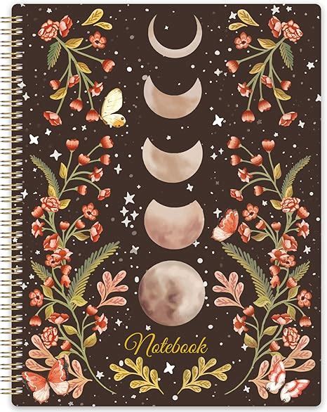 Amazon.com : Spiral Notebook - Notebooks Spiral Bound with Back Pocket ...