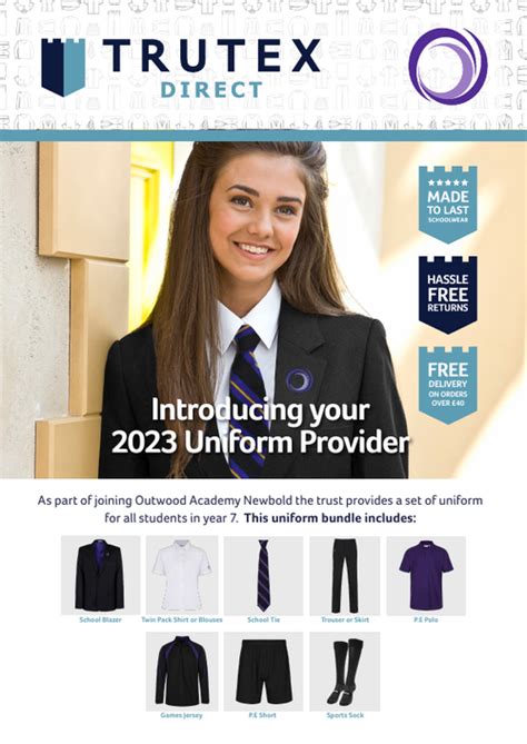 New Year 7 Trutex Uniform Bundle Order Form 2023 - Closes 14th of May! - Outwood Academy Newbold