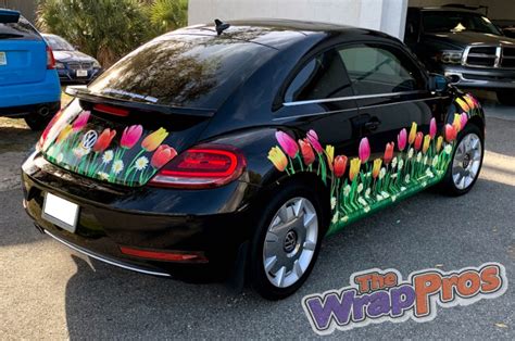 VW Bug Flower Wrap | BB Graphics & The Wrap Pros