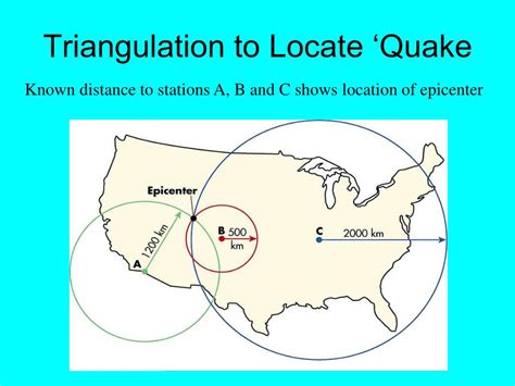 Triangulation Method Earthquake Worksheet