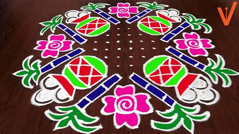 Latest Simple Makar Sankranthi Kolam Designs & Patterns 2022 | Easy ...