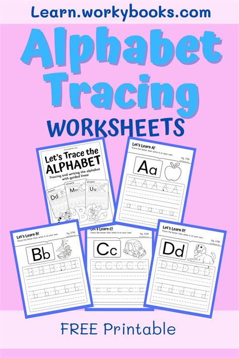 Alphabet Tracing Worksheets Upper and lowercase| Workybooks ...