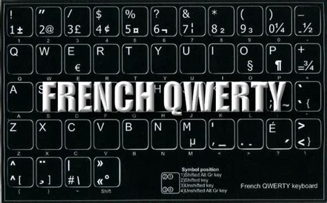 Ranking TOP12 FRENCH QWERTY Non Transparent Keyboard Stickers Black NEW ...