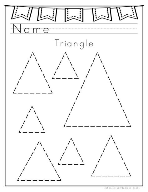 Pin by Jessica Rodriguez on daycare | Triangle worksheet, Shape tracing worksheets, Free ...