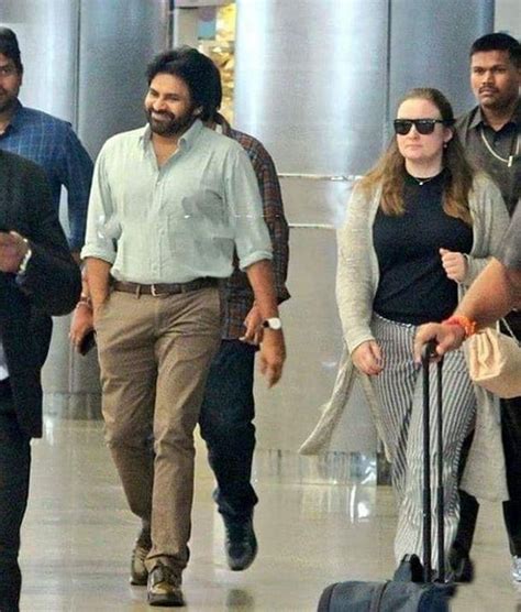 Pawan Kalyan Spotted with his Wife Anna Lezhneva Photos | Tupaki English