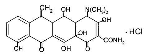 Scheme 1 Structure of methacycline hydrochloride. | Download Scientific ...