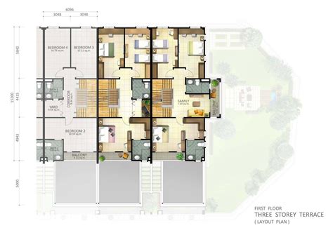 3-Storey-Terrace-first-floor-plan | Penang Property Talk