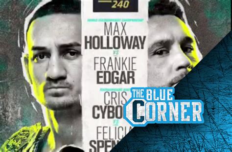 UFC 240 event poster features Holloway vs. Edgar, Cyborg vs. Spencer