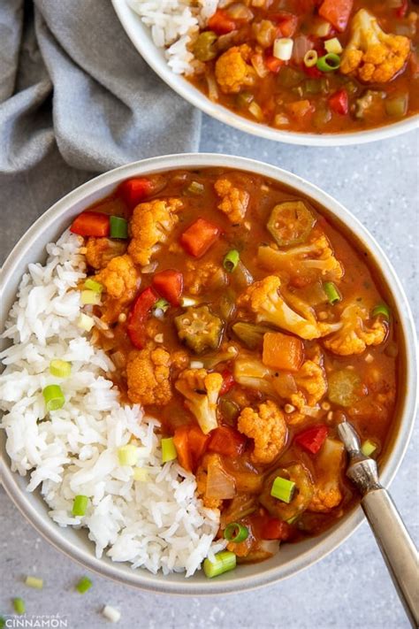 Healthy Vegan Cajun Gumbo with Okra - Not Enough Cinnamon