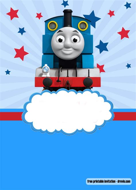 FREE Thomas The Train Invitation Templates – FREE Printable Birthday ...