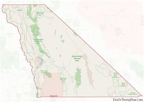 Map of Inyo County, California - Thong Thai Real