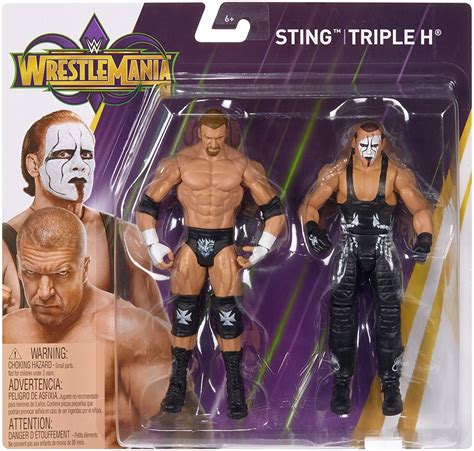 WWE Wrestling WrestleMania 34 Sting Triple H 6 Action Figure 2-Pack ...