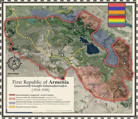 First Republic of Armenia, 1918-1920. by... - Maps on the Web