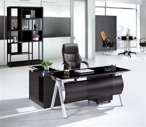 Glass Office Table Executive Table New Design Office Desk Modern Tempered Glass High Quality ...