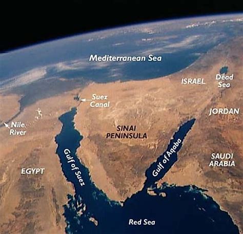 Satellite Map of Gulf of Suez - World Atlas